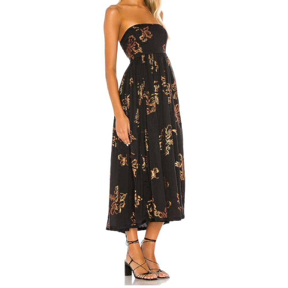 FREE PEOPLE BAJA BABE STRAPLESS MIDI DRESS - Picture 2 of 5